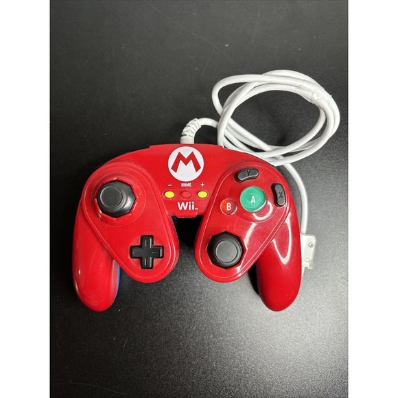 Nintendo Other - Nintendo Wii U Wired Fight Pad Controller MARIO RED BLUE Edition PDP 085-006